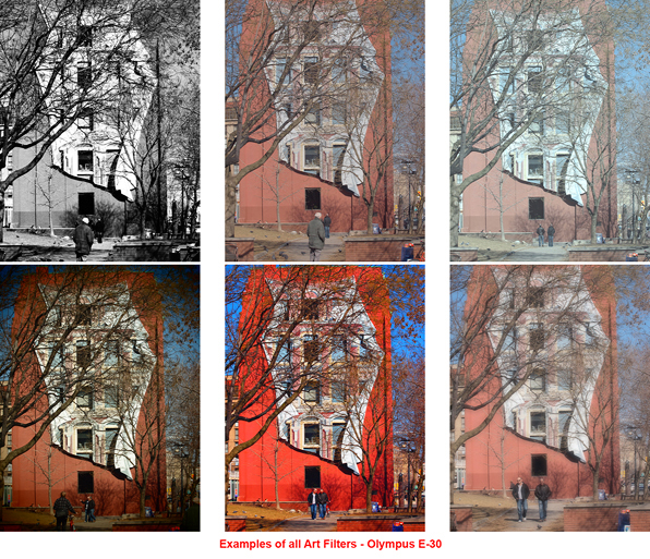 Only Olympus offers Art Filters in JPEG capture mode (with certain E-series cameras). As these illustrations indicate, each of the options produces an entirely different effect. Some of these will be of interest to photo enthusiasts who do not want to spend a lot of time working on images in a computer.   (c) 2009 Peter K. Burian