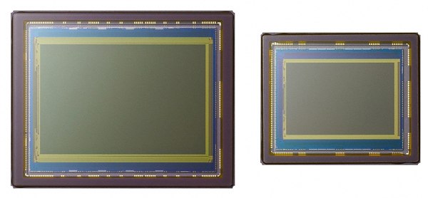 When compared to the "typical" 1.8x23.6mm sensor used in many DSLRs, a full-frame 24x36mm chip is huge. While the difference may not be impressive at a glance, it's worth noting that the surface area of the full-frame sensor is roughly 2.5 times larger. Assuming the same number of pixels on each chip, you can assume that the size of each photodiode will also differ significantly.  