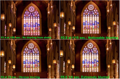 As these examples -- made at apertures from very wide to moderately wide -- confirm, the shutter speed is substantially faster at f/1.4 than at the more common apertures at any ISO, minimizing the risk of blurring caused by camera shake. (Sigma 30mm f/1.4; ISO 100.) (c) 2009 Peter K. Burian In addition to that aspect there are three other benefits that are available with many "fast" lenses.