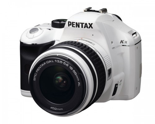 Pentax K-x with Kit Lens. A DSLR with style and pizzazz. Get a hold of that matching lens. Photo courtesy of Pentax.
