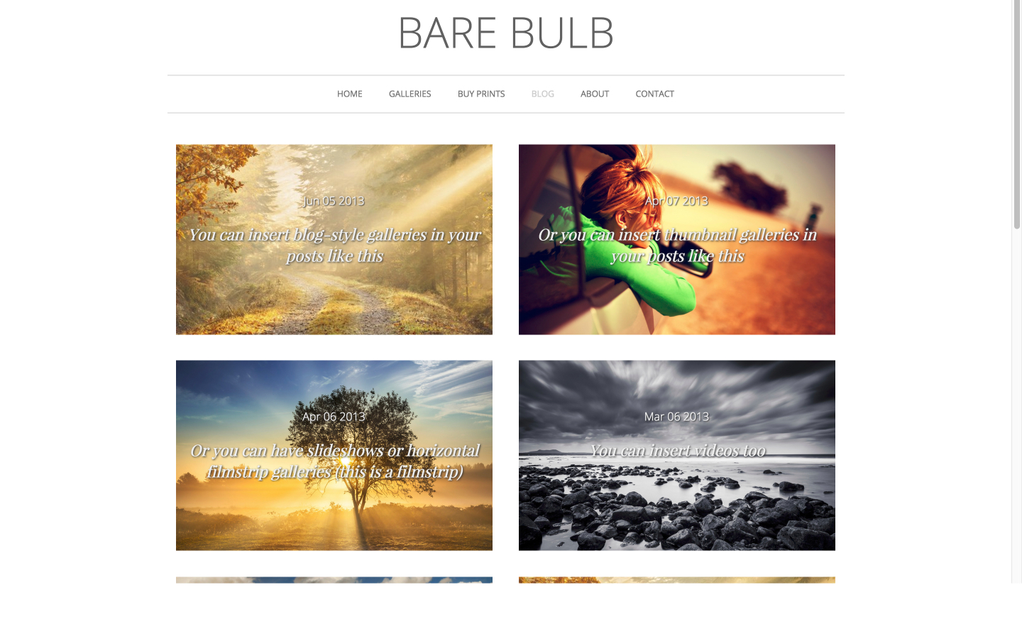 Image Wall Blog Template