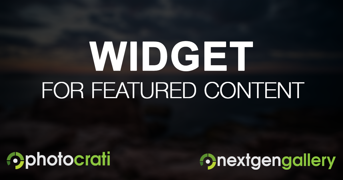 Photocrati Featured Content Widget