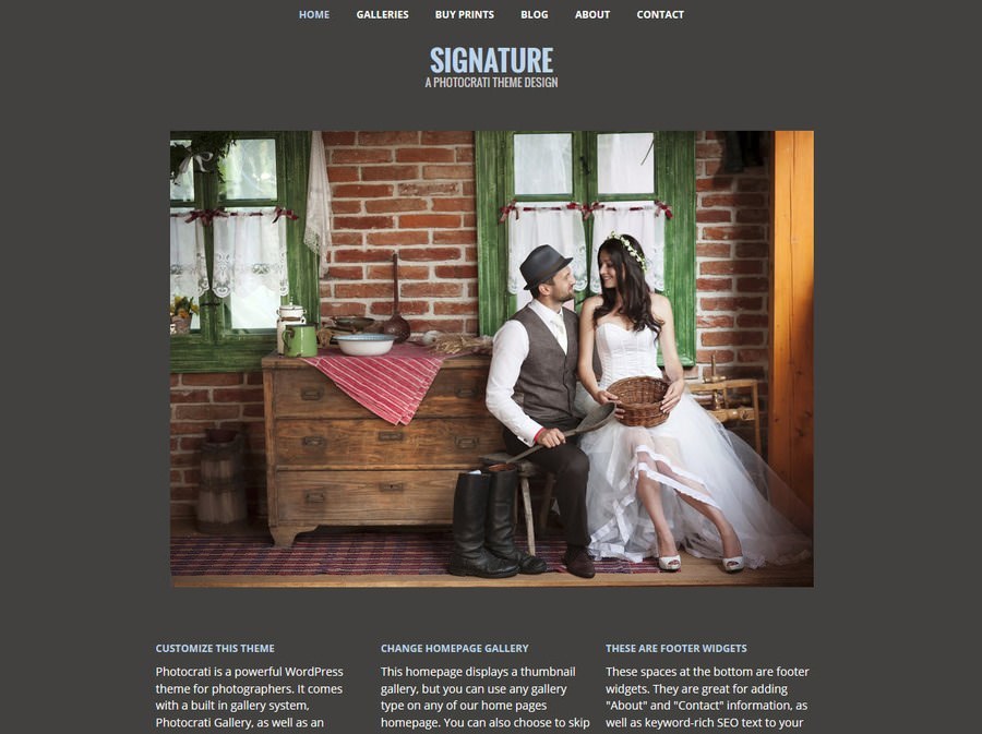 signature wordpress themes for photographers