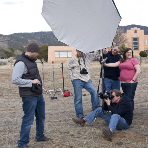 The workshop moves outside.