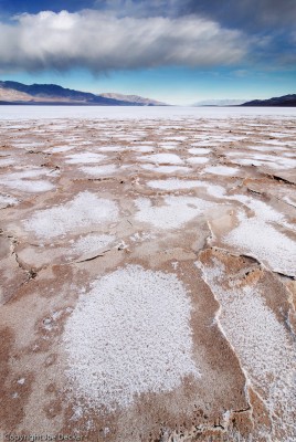 Salt Polygons at Sunrise, Death Valley
