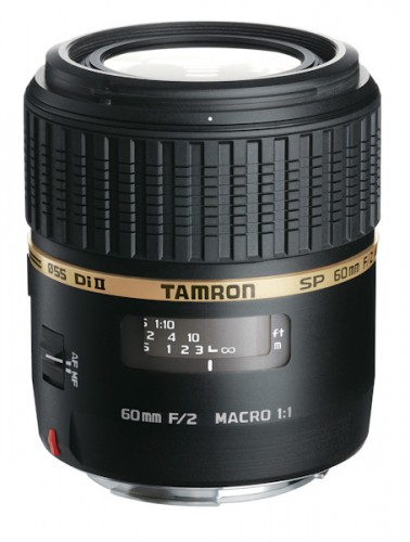 Tamron SP AF60mm F/2.0 Macro. This APS-C macro is one stop faster than others in its class, and balances nicely when attached to the camera. Optically, it performed admirably. Courtesy of Tamron.