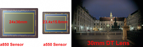 Because it employs a much larger sensor than most of the Alpha cameras, the A850 is ideal for use with the large multi-platform AF lenses. The camera also accepts the smaller DT lenses but will then provide a smaller 11 megapixel image-after in-camera cropping to eliminate the vignetting that's visible in this photo. (Sony 30mm DT lens)  ©2009 Peter K. Burian