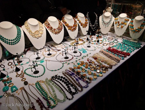 Costume jewelry. I photographed this costume jewelry in an outdoor market-simply as a challenge for the 21mm Summilux-M. I had enough light for a 1/60 sec exposure (ISO 800).  ©2009 Jack Neubart. All rights reserved.
