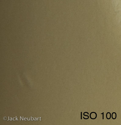   Digital Noise. Here you can see noise levels, which are practically non-existent at low ISO levels, but increase exponentially as we hit the highest light sensitivity levels. Color noise in particular is evident at ISO 3200 and most apparent at ISO 6400. These are actual-size cropped sections.  ©Jack Neubart. All rights reserved.