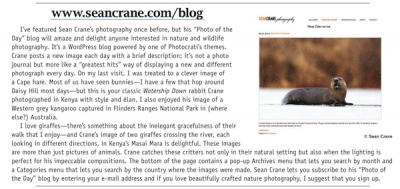 Photocrati User, Sean Crane, Featured In Shutterbug Magazine AGAIN