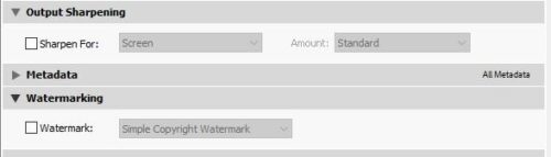 Watermarking in Lightroom